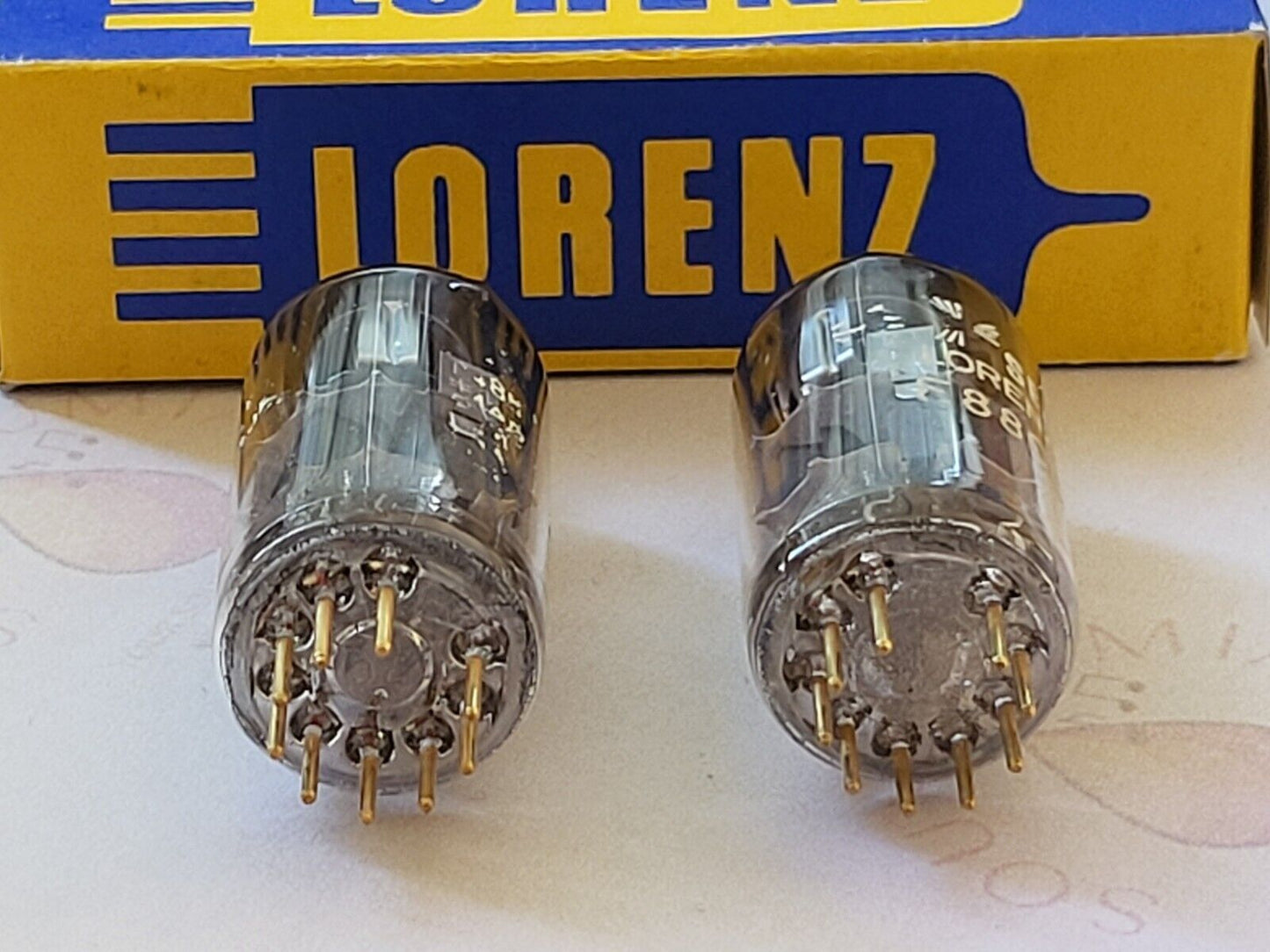 Siemens E88CC Gray Shields Matched Pair - Munich A0 1‡ 5J - Lorenz Label - NOS