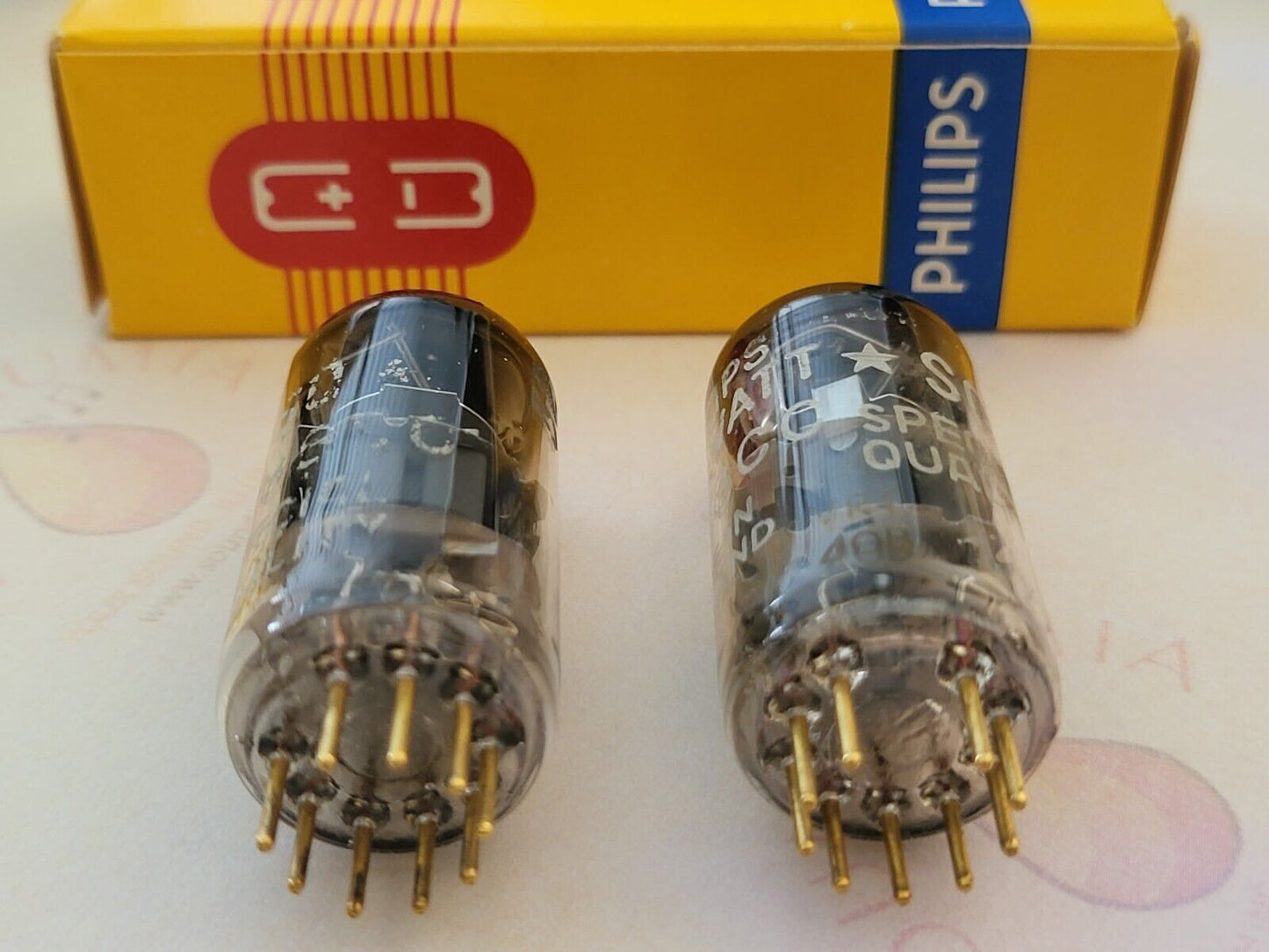 Philips SQ E188CC 7308 D-Getter Matched Pair - Holland 1959/60 VR0/VR1 - NOS