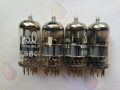 Philips Miniwatt SQ E88CC 6922 Matched Quad - Holland 1968/69 - NOS