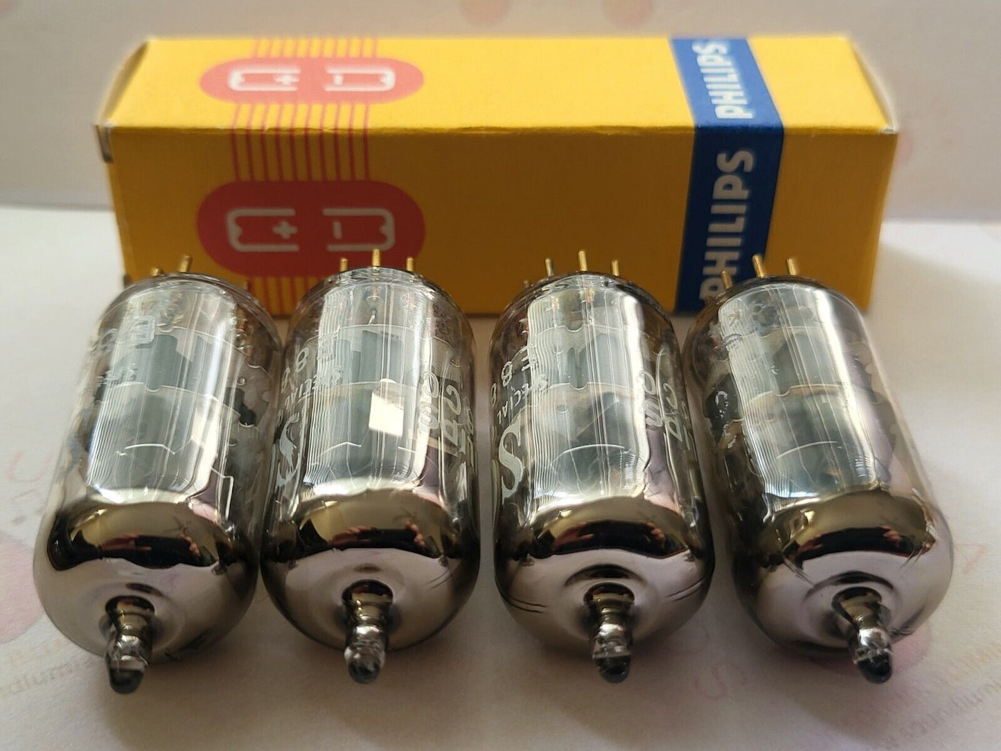 Philips Miniwatt SQ E88CC 6922 Matched Quad - Holland 1968/69 - NOS