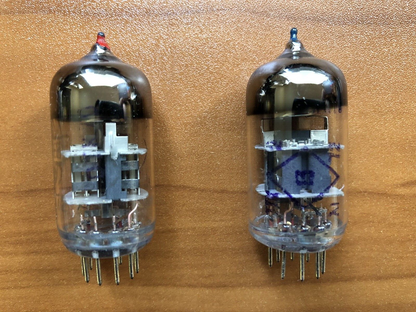 OTK Reflektor 6N23P E88CC Tubes Matched Pair - 1972 - SWGP - Colored Tips - NOS