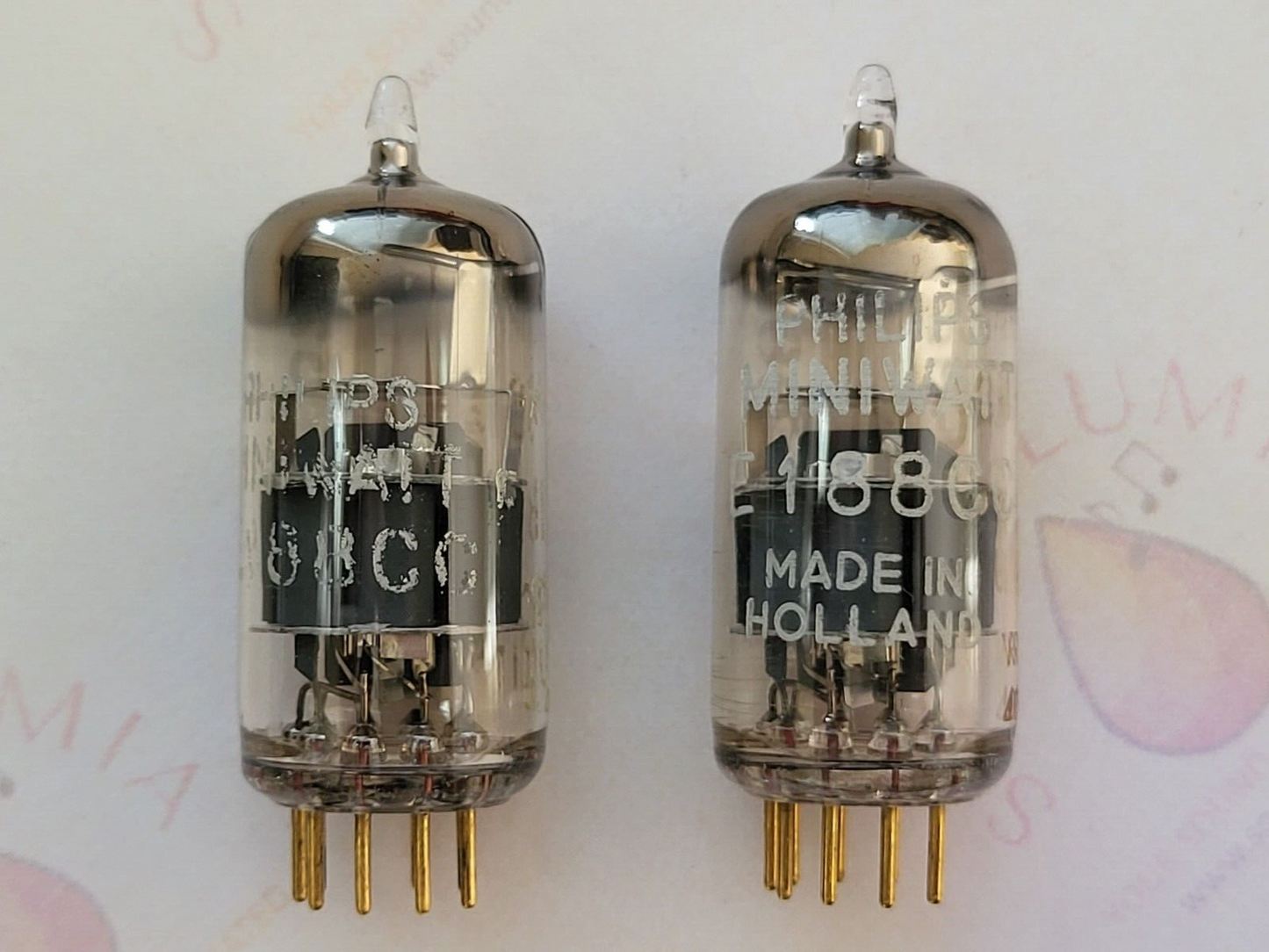 Philips SQ E188CC 7308 D-Getter Matched Pair - Holland 1959/60 VR0/VR1 - NOS