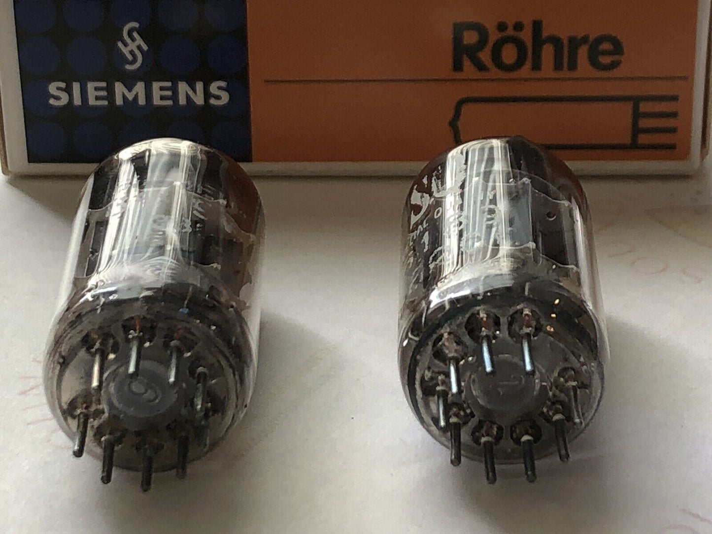 Siemens 6189 12AU7 ECC82 Preamp Tubes Matched Pair  - Munich 1968/69 - Near NOS