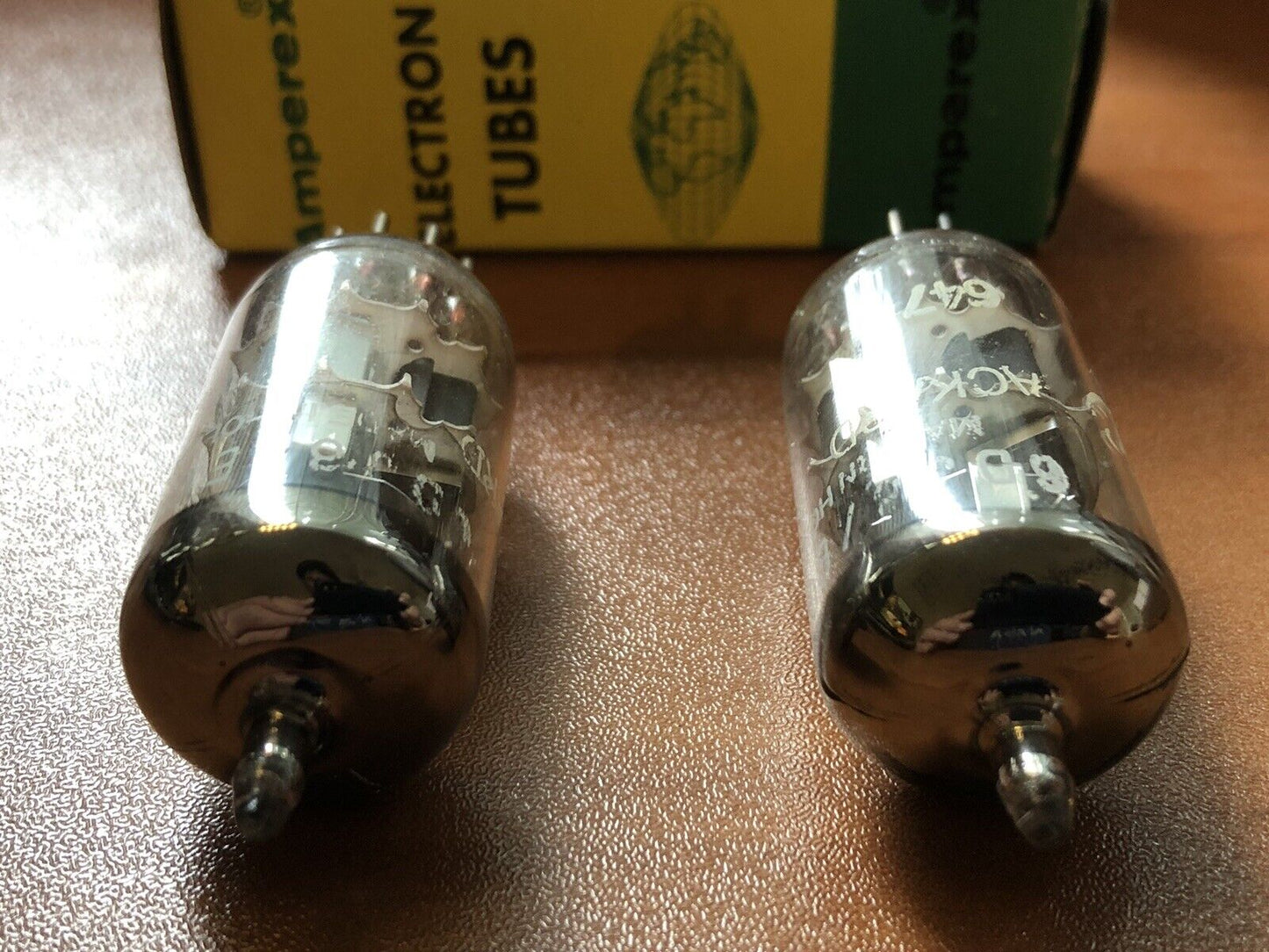HP Select Amperex 6DJ8 ECC88 Vorverstärkerröhren, passendes Paar – Holland 1965 – NOS 